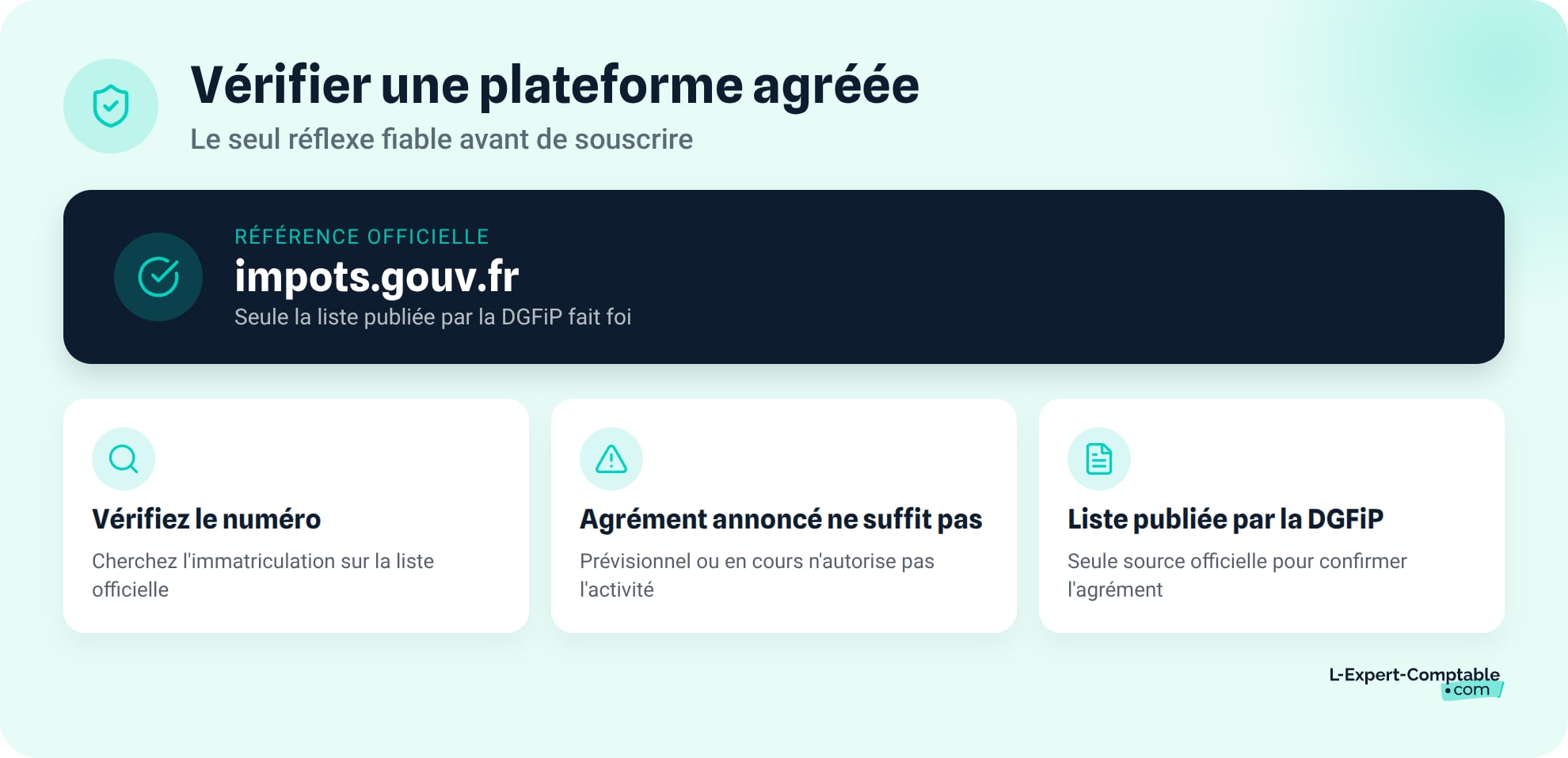 Le bon reflexe pour verifier une plateforme agreee