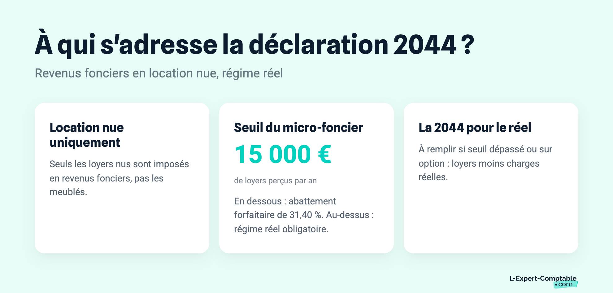 À qui s'adresse la déclaration 2044 ?