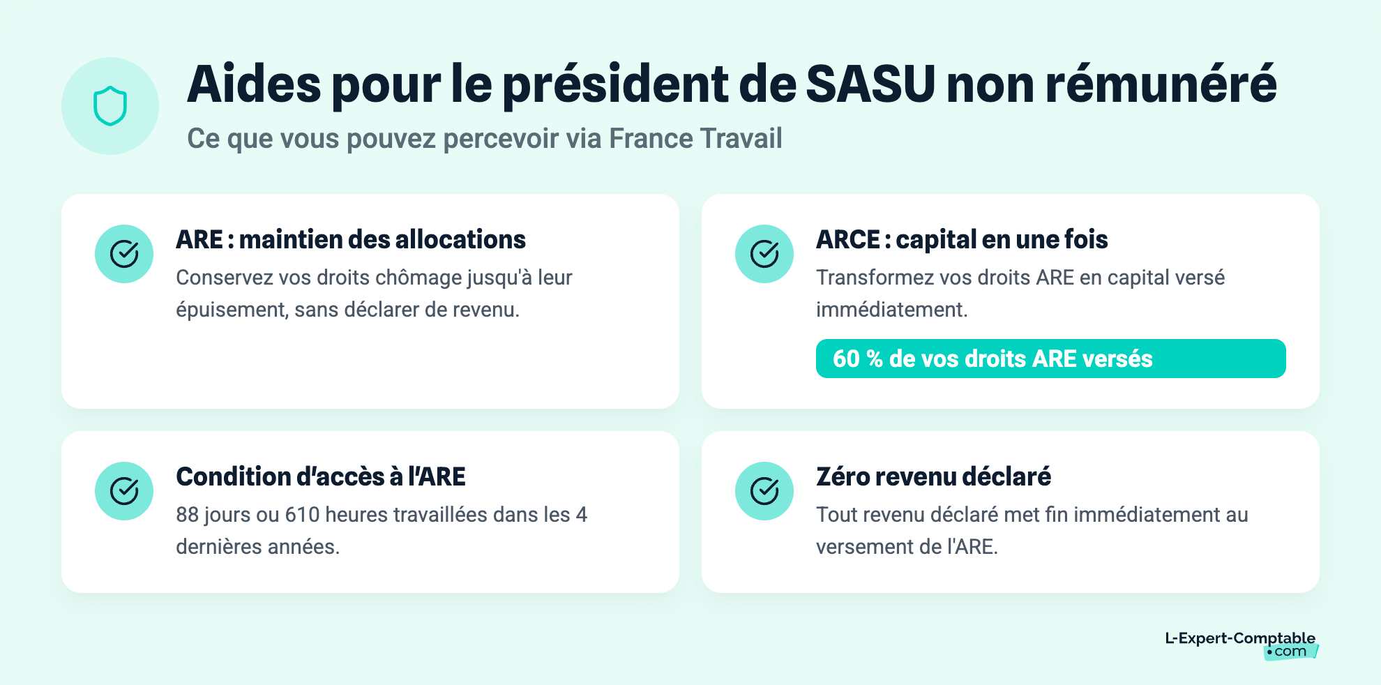 Aides pour le président de SASU non rémunéré