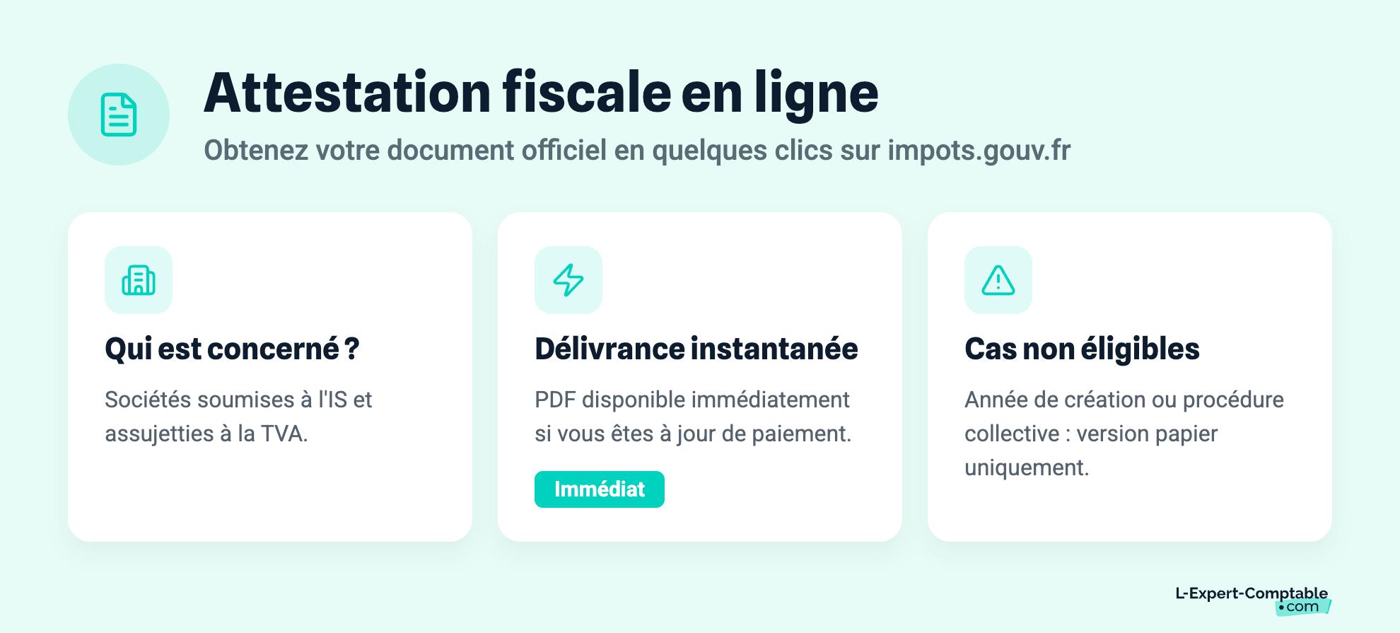 Attestation fiscale en ligne