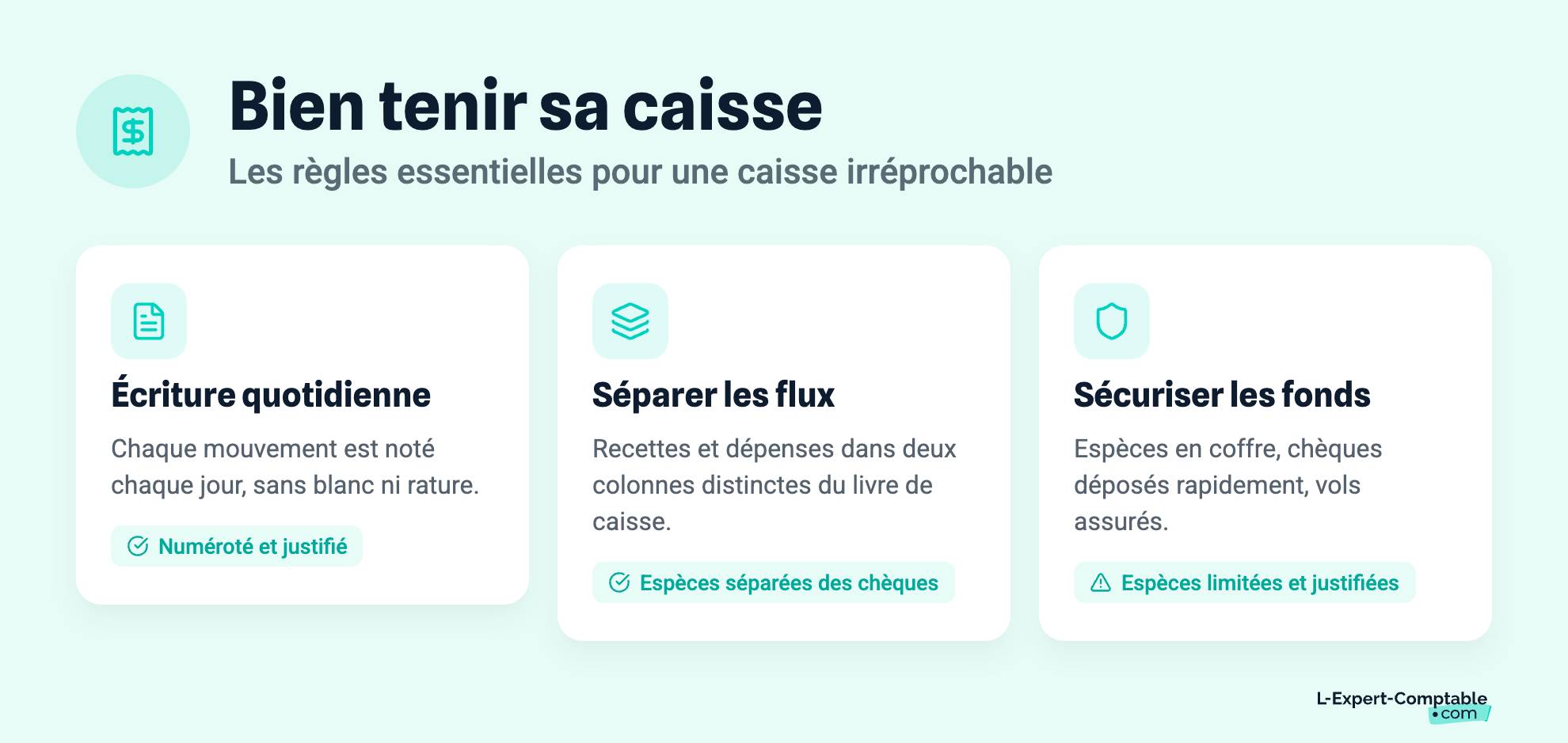 Bien tenir sa caisse