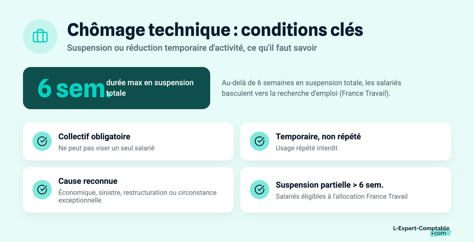 Chômage technique : conditions clés