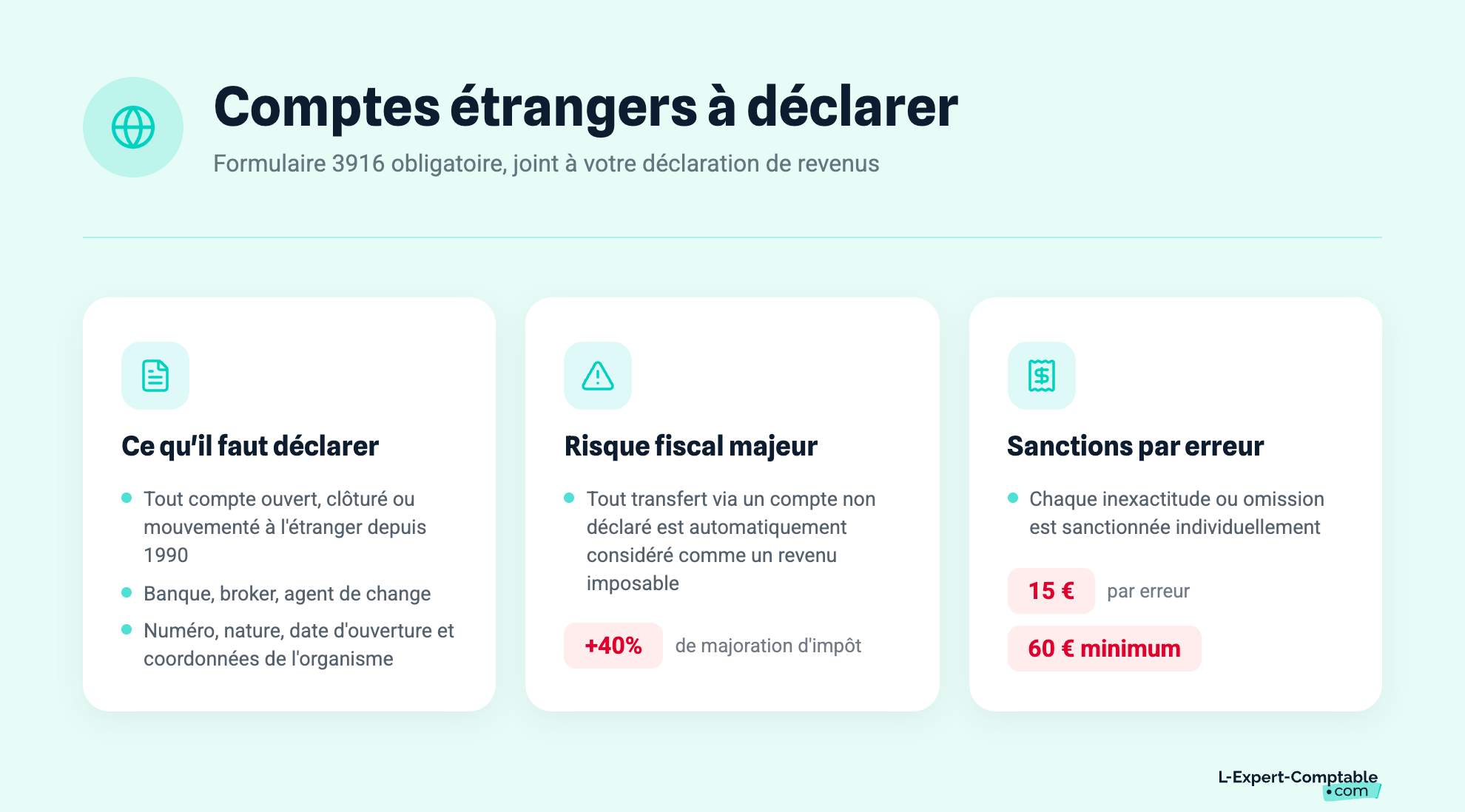 Comptes étrangers à déclarer