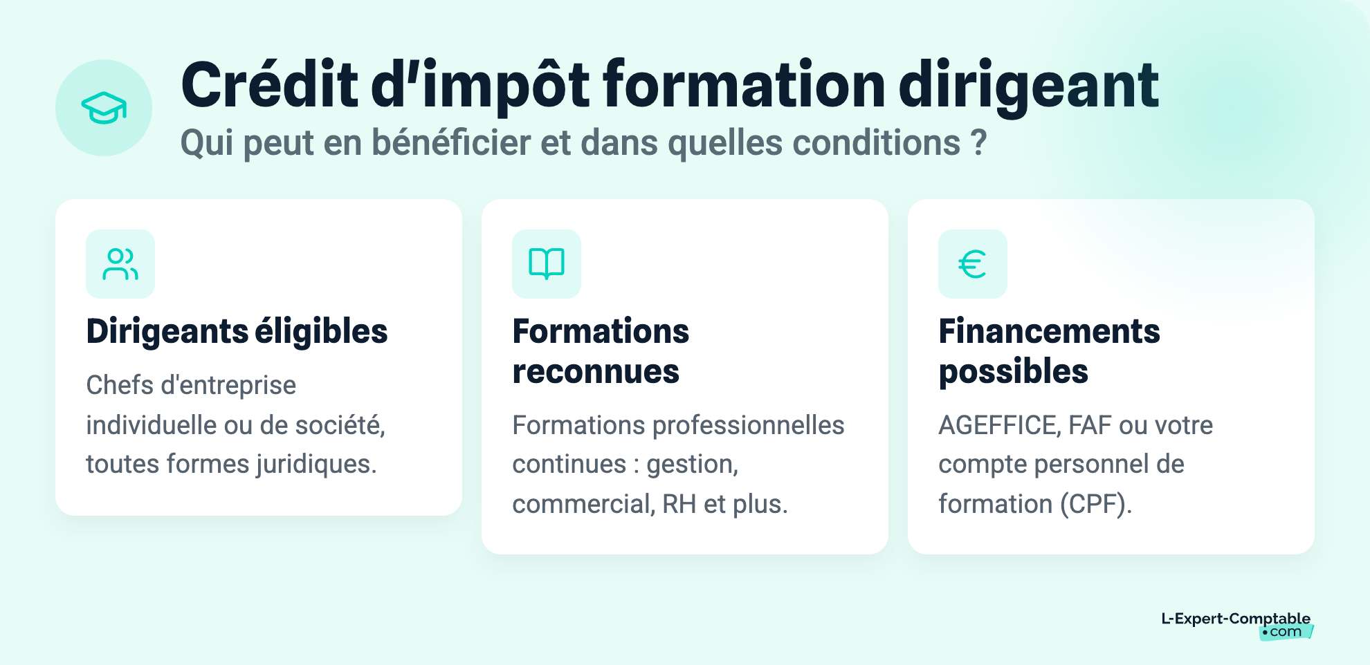 Crédit d'impôt formation dirigeant