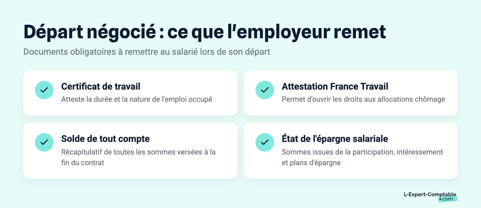 Départ négocié : ce que l'employeur remet