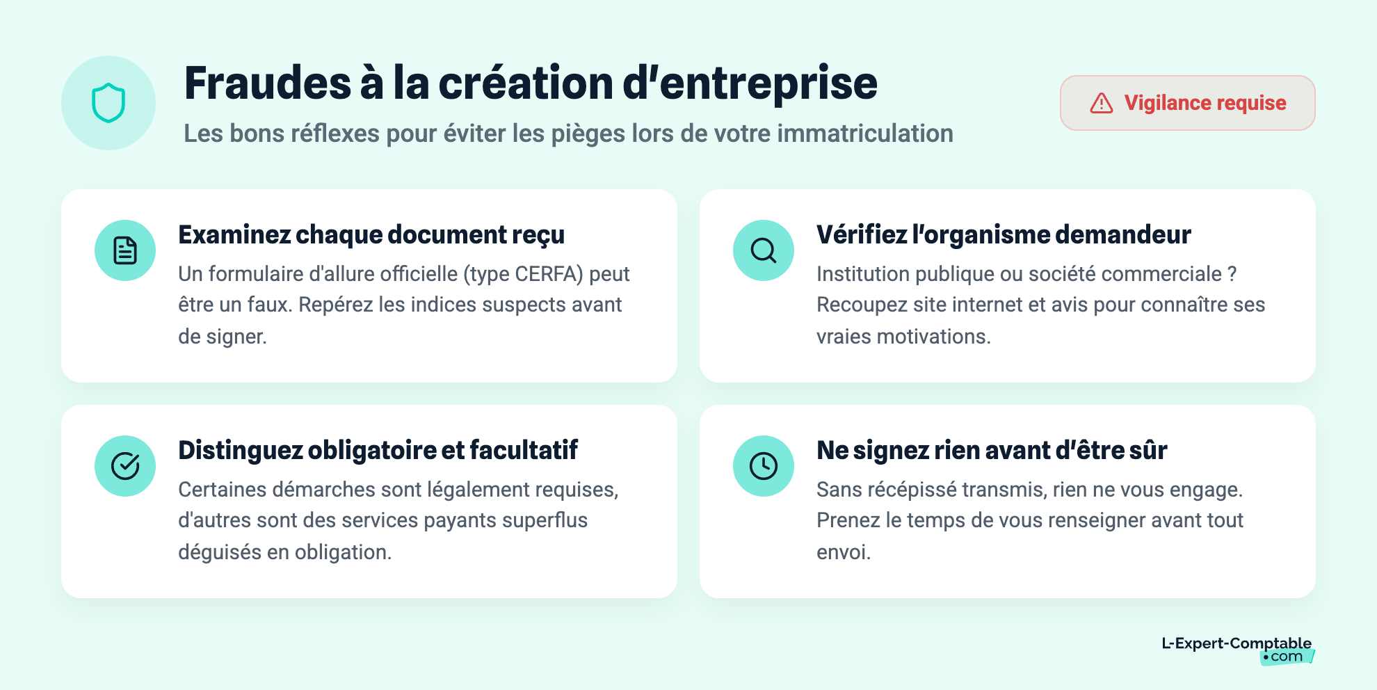 Fraudes à la création d'entreprise