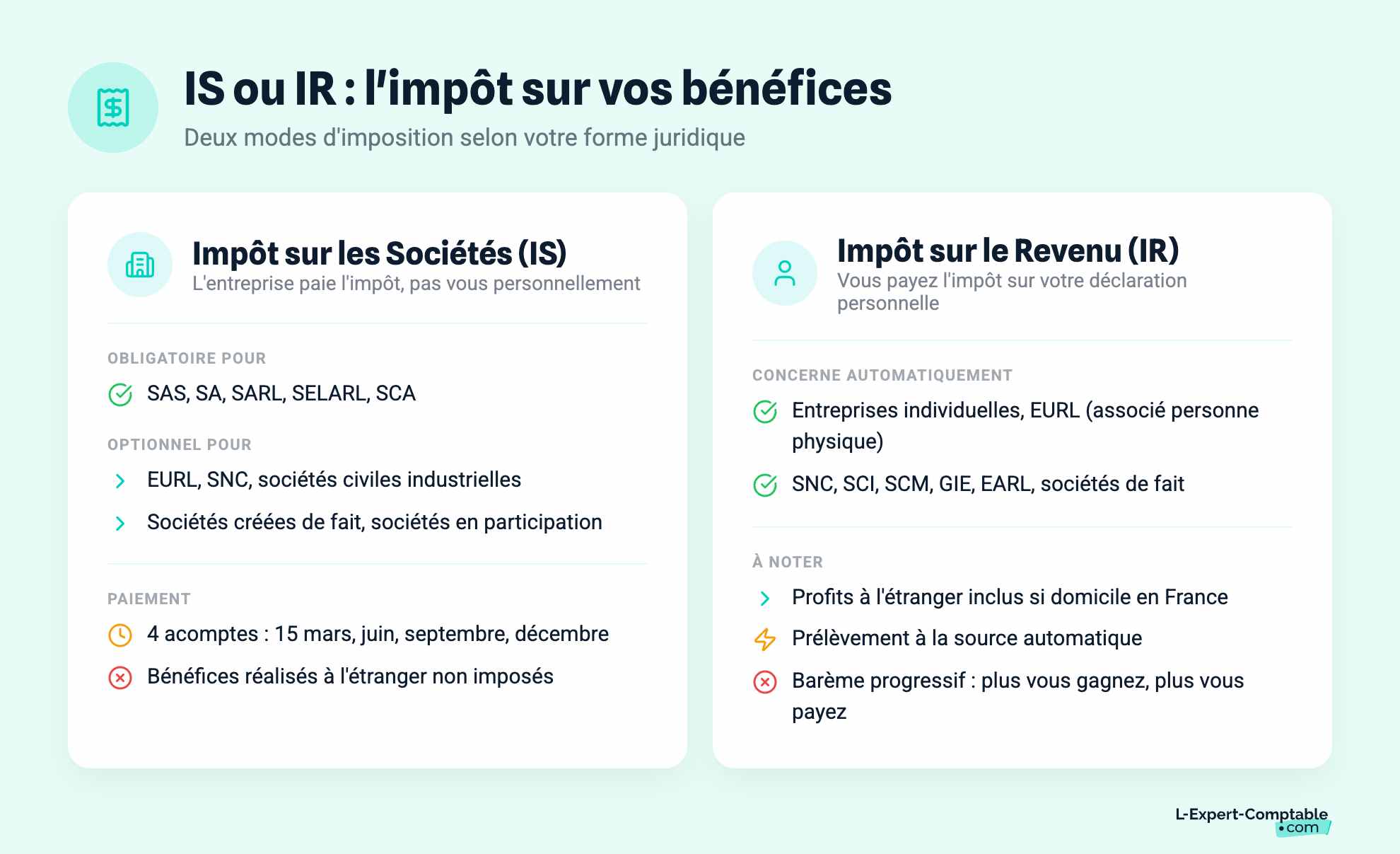 IS ou IR : l'impôt sur vos bénéfices