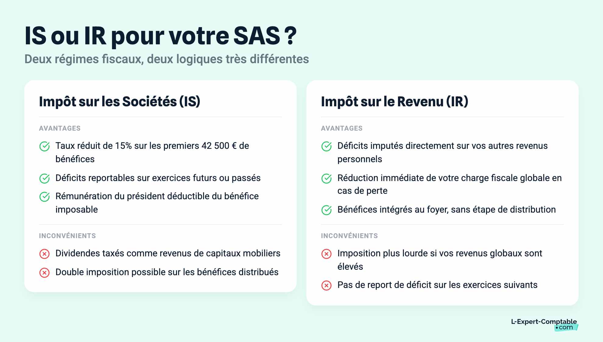 IS ou IR pour votre SAS ?
