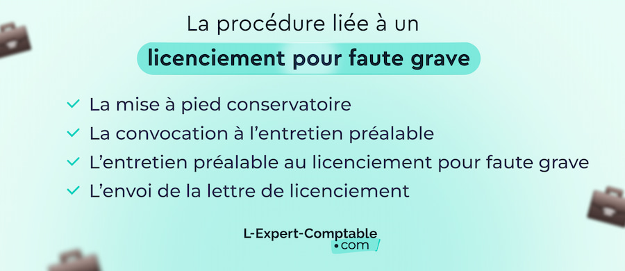 La procédure liée à un licenciement pour faute grave