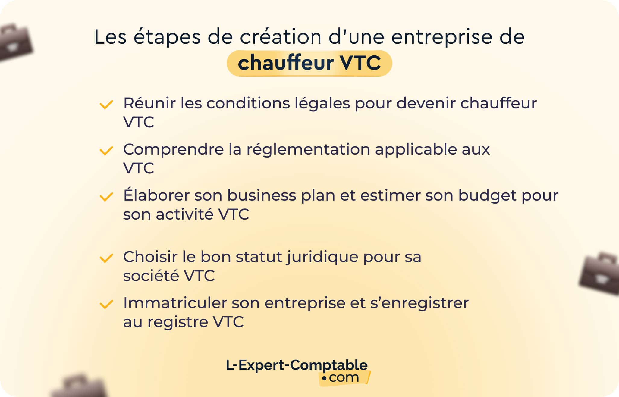 Les étapes de création d'une entreprise de chauffeur VTC