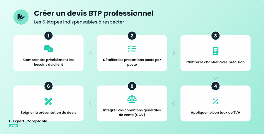 Les étapes pour créer un devis BTP