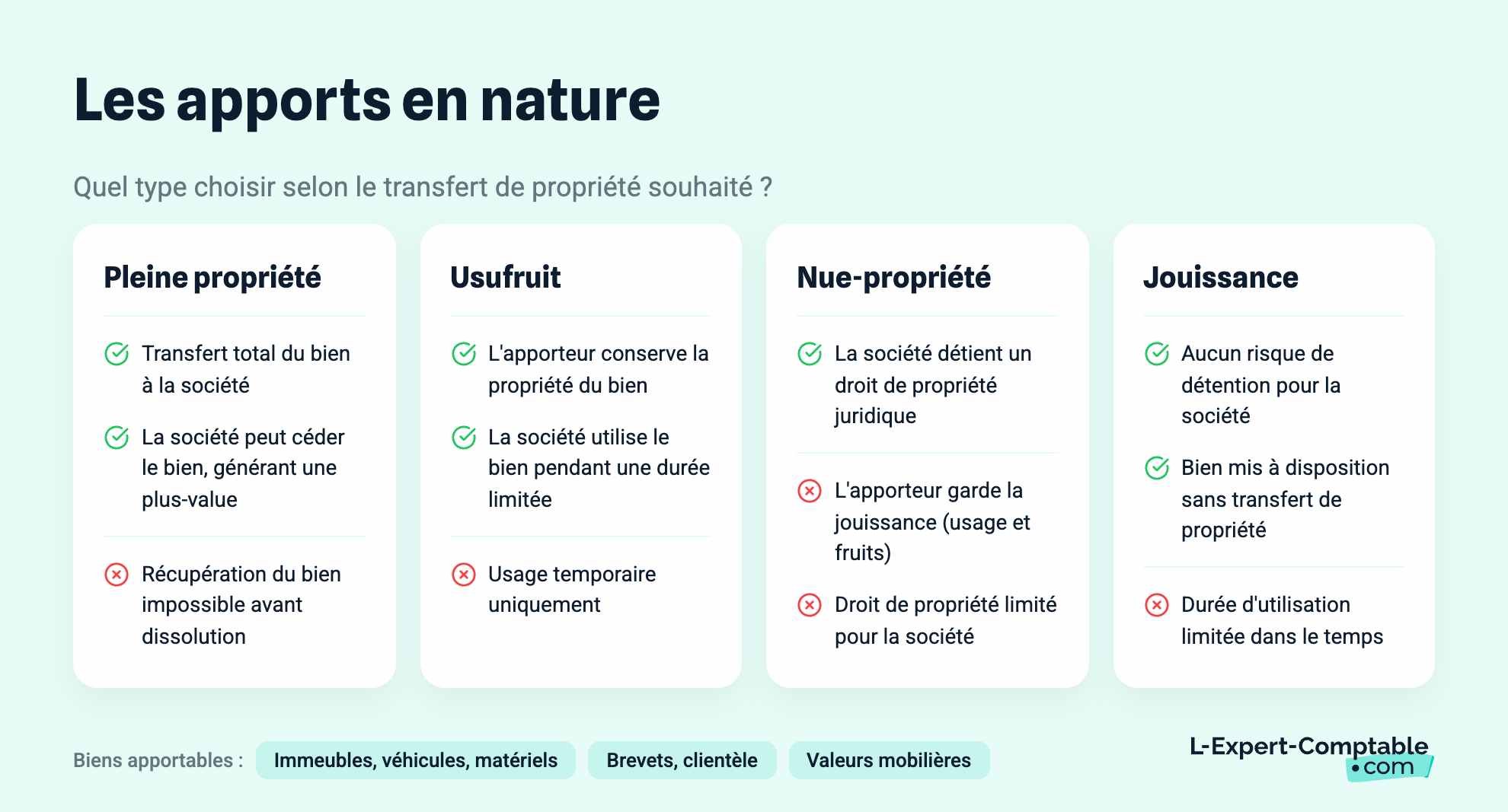 Les apports en nature