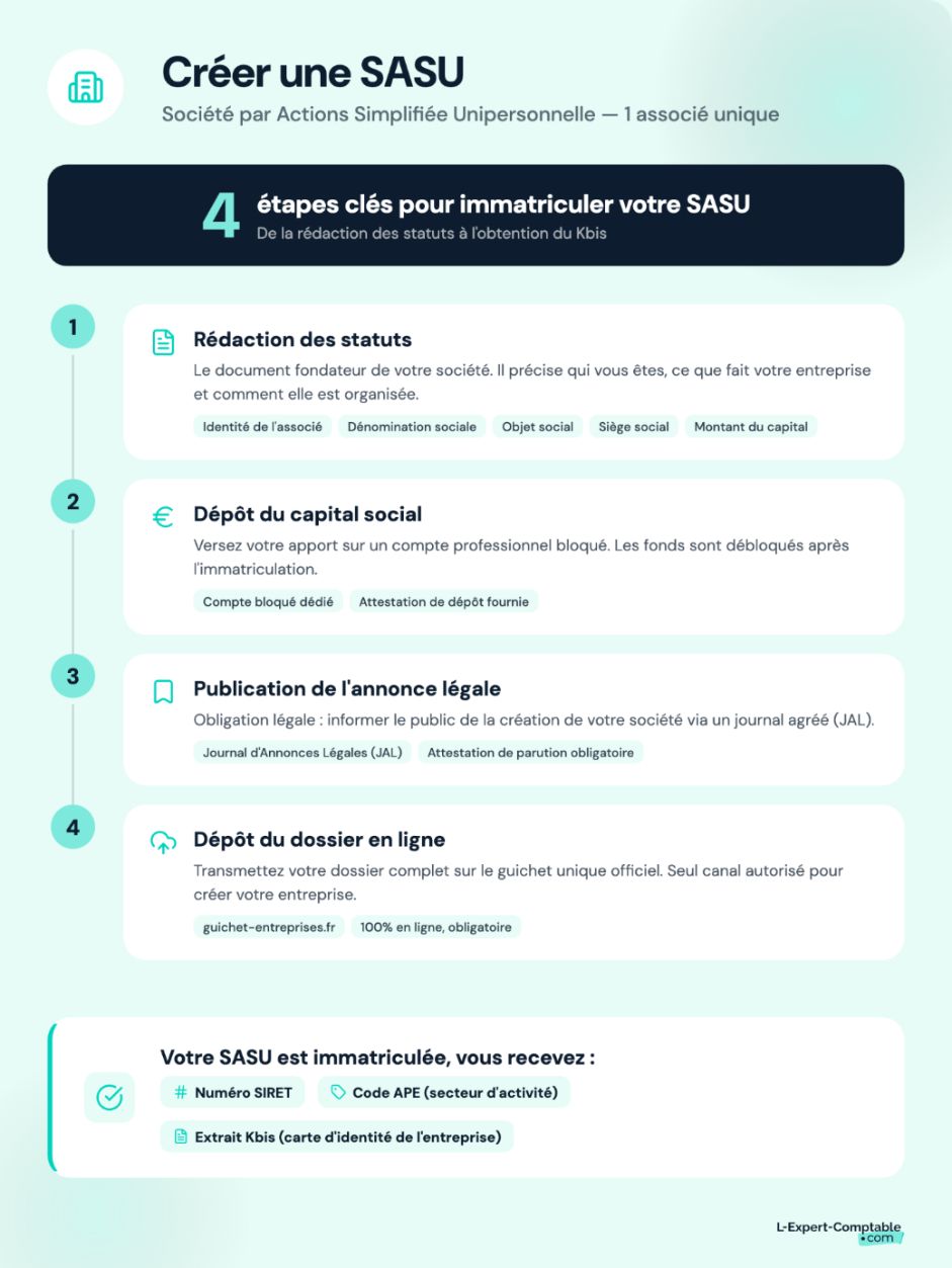 Les étapes de création d'une SASU