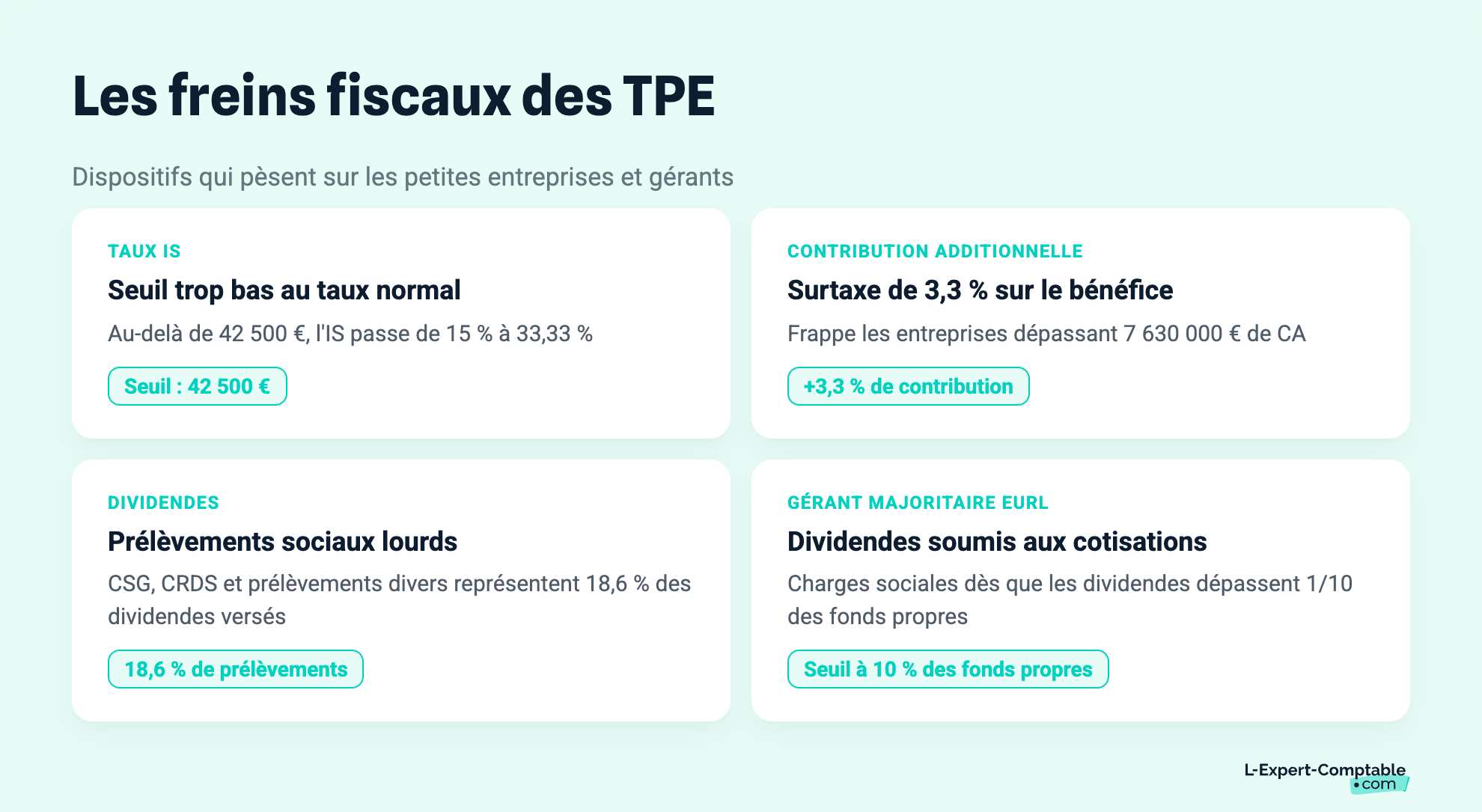 Les freins fiscaux des TPE