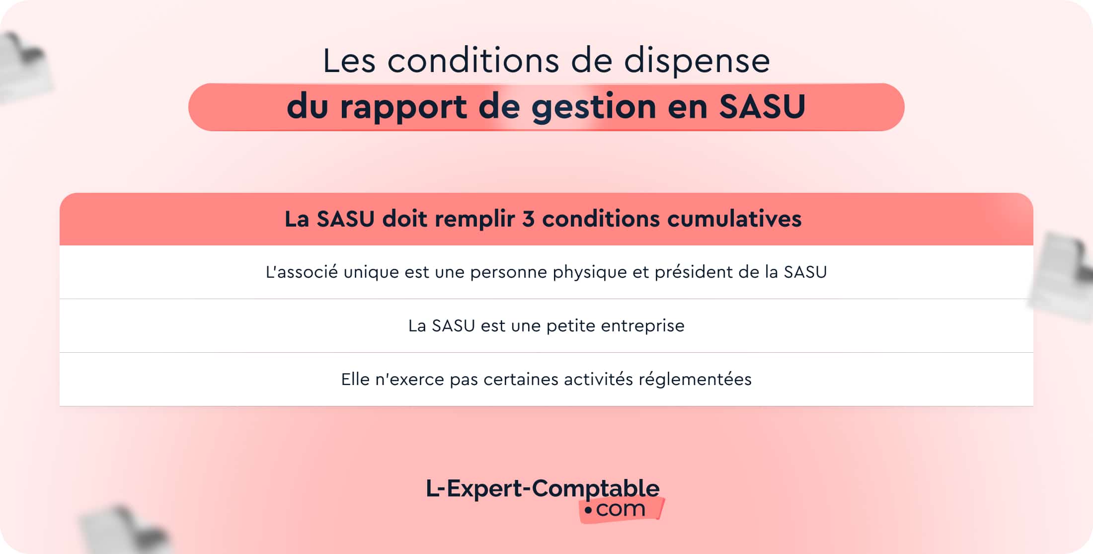Les conditions de dispense du rapport de gestion en SASU