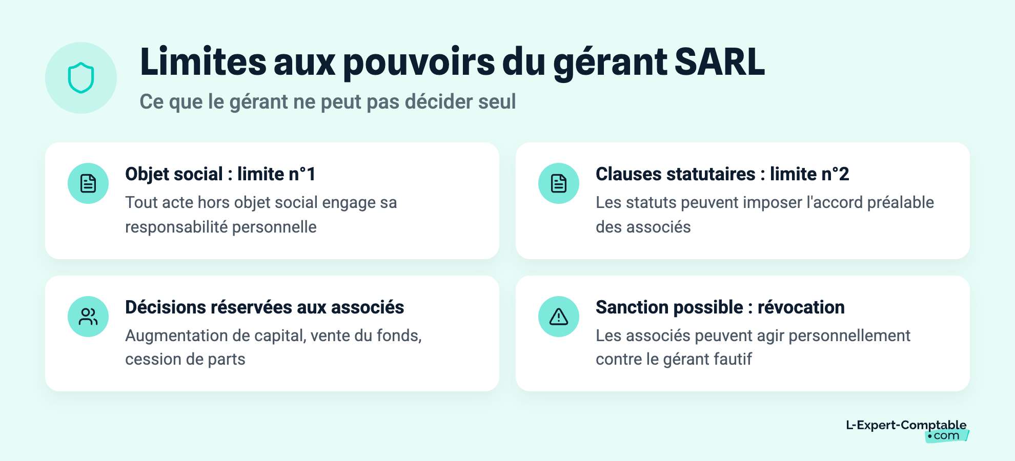 Limites aux pouvoirs du gérant SARL