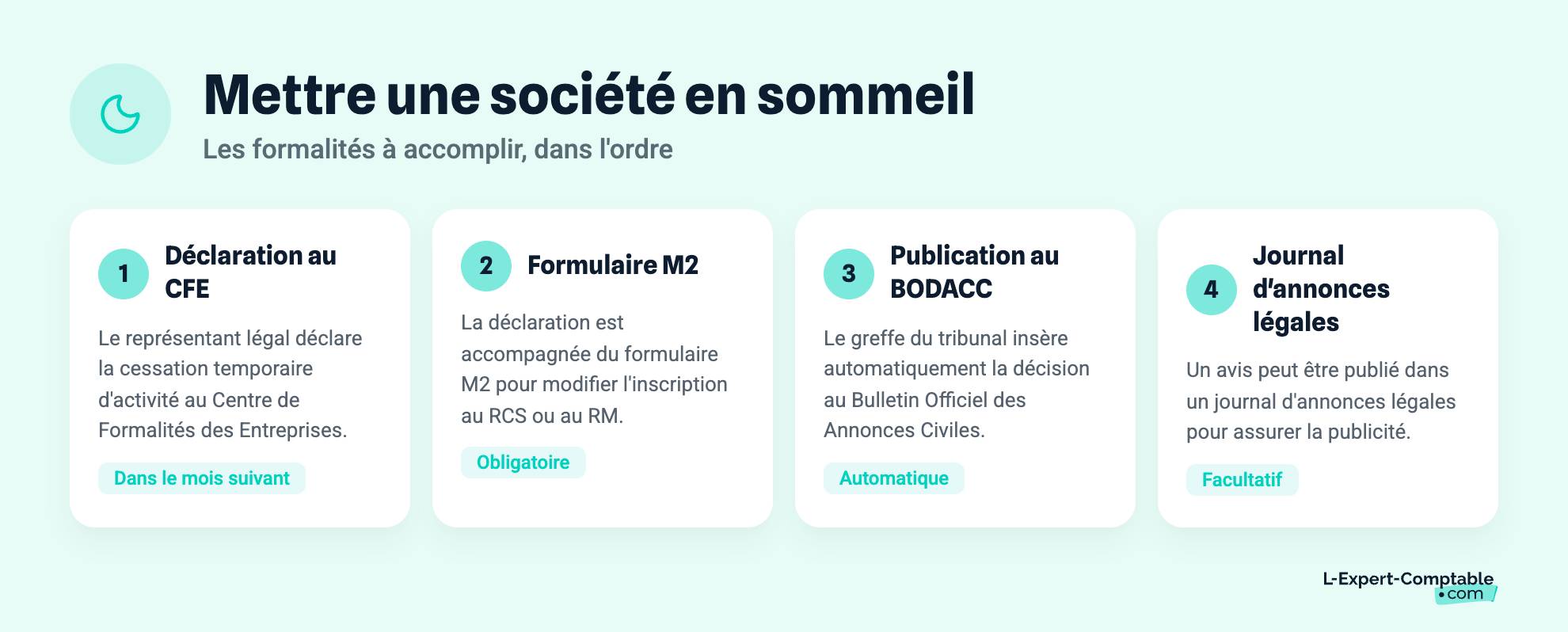 Mettre une société en sommeil