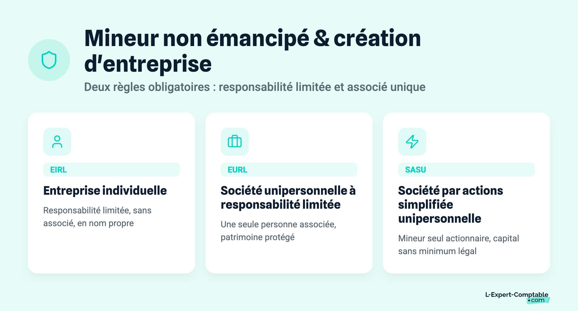 Mineur non émancipé & création d'entreprise