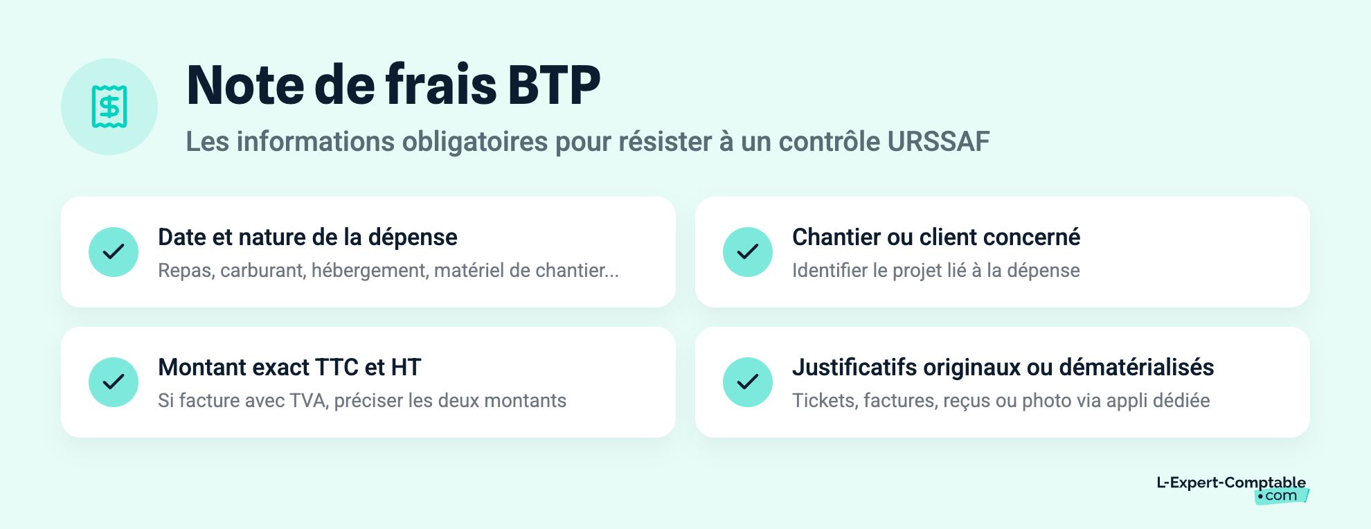 Note de frais BTP