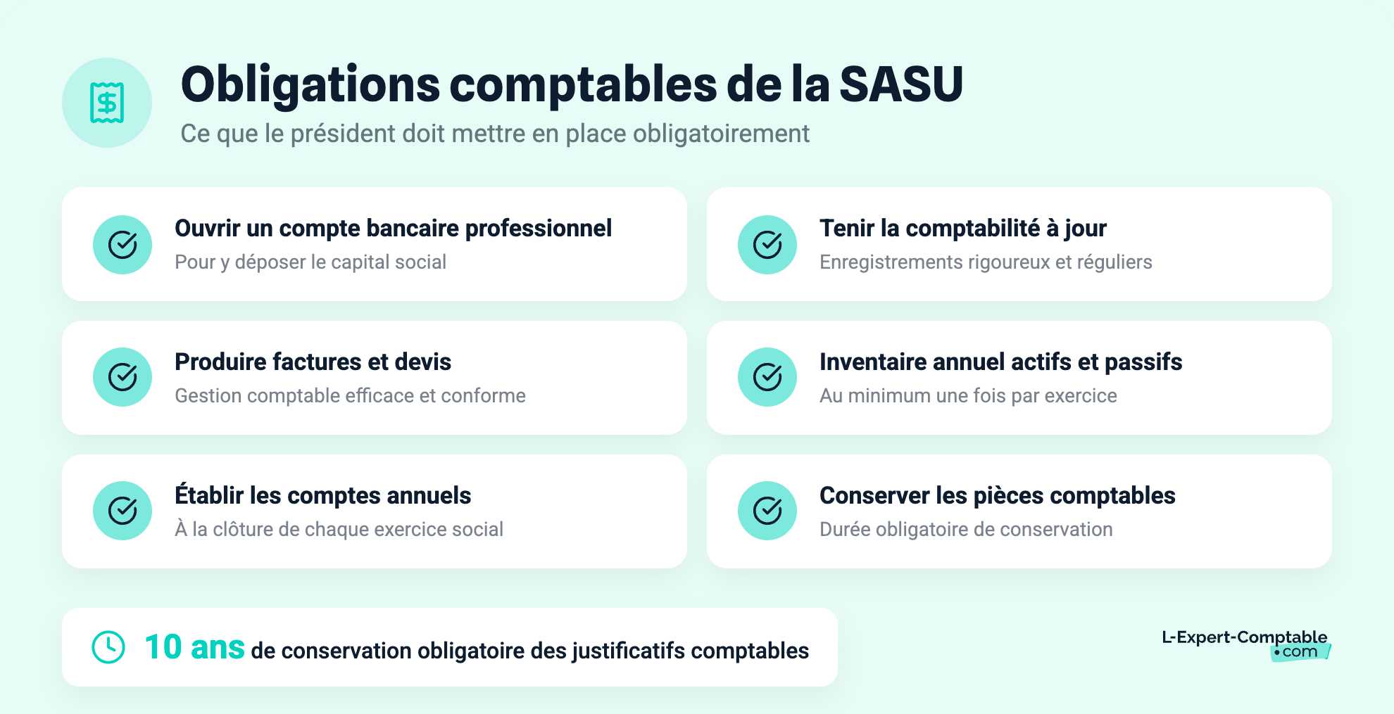 Obligations comptables de la SASU