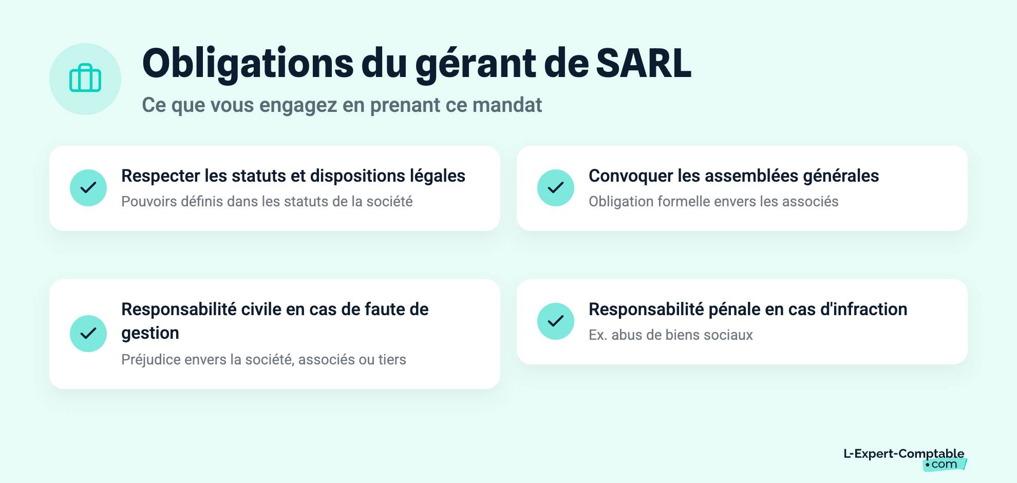 Obligations du gérant de SARL