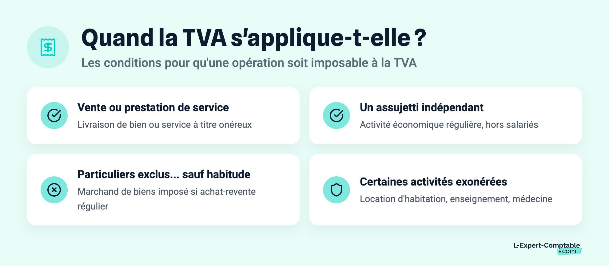 Quand la TVA s'applique-t-elle ?