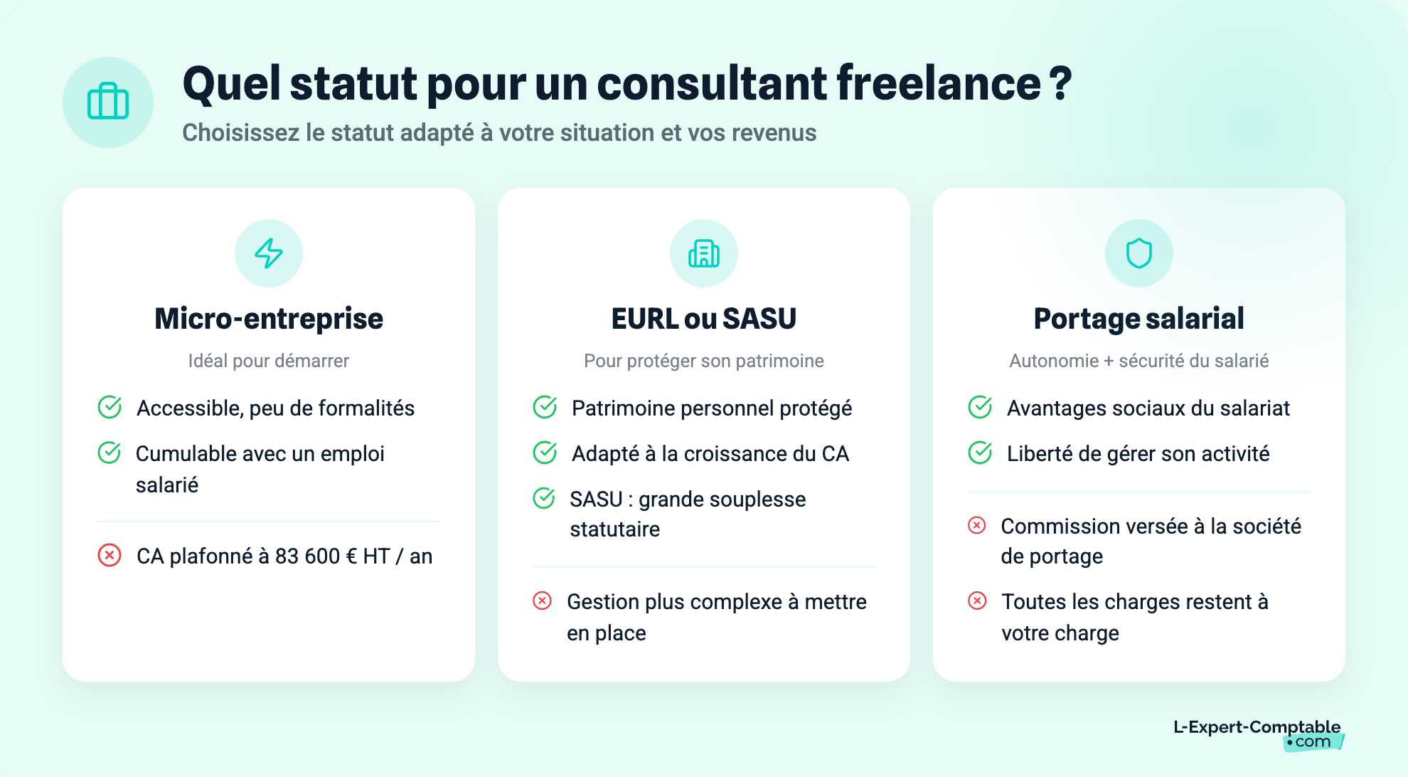 Quel statut pour un consultant freelance ?