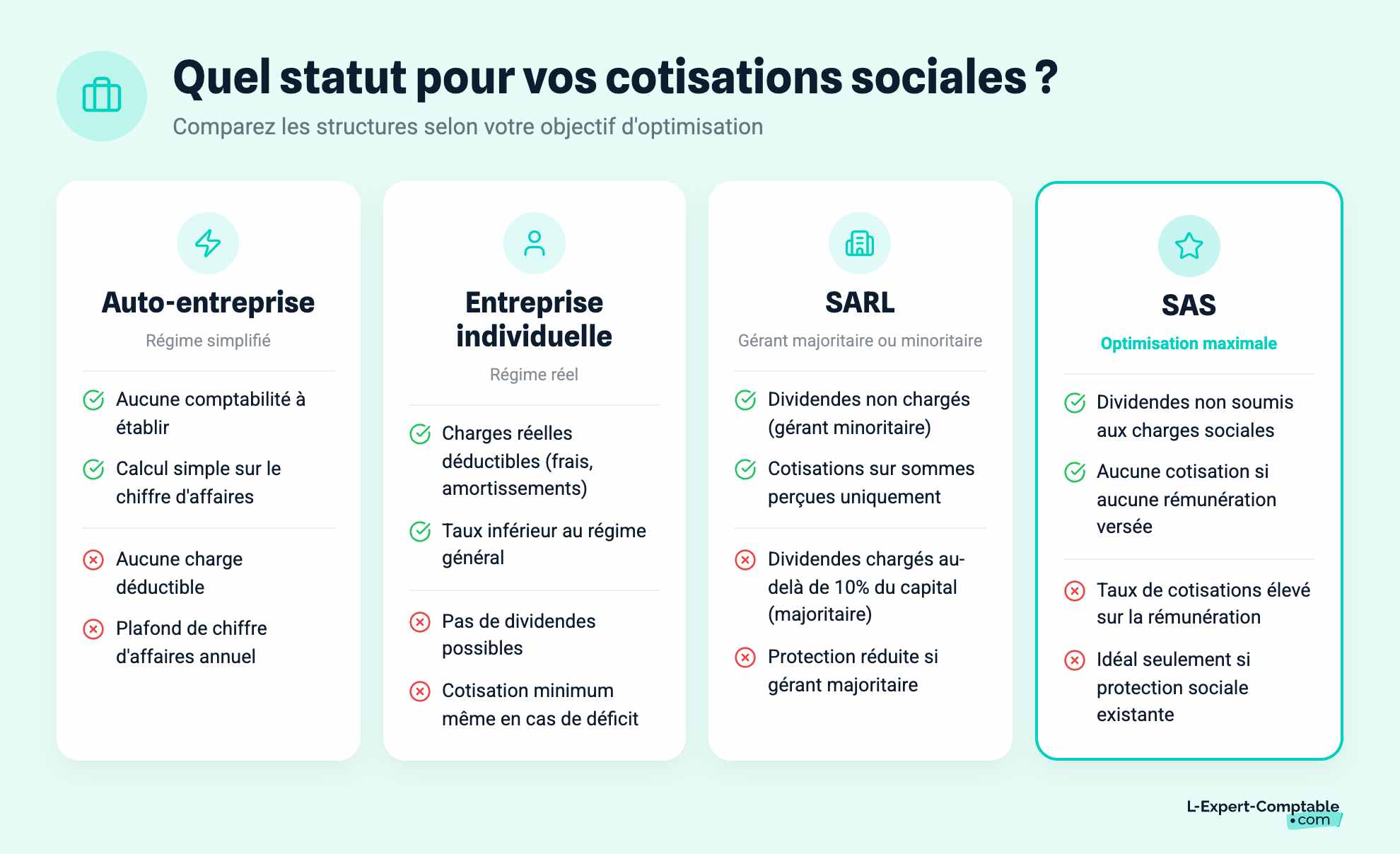 Quel statut pour vos cotisations sociales ?