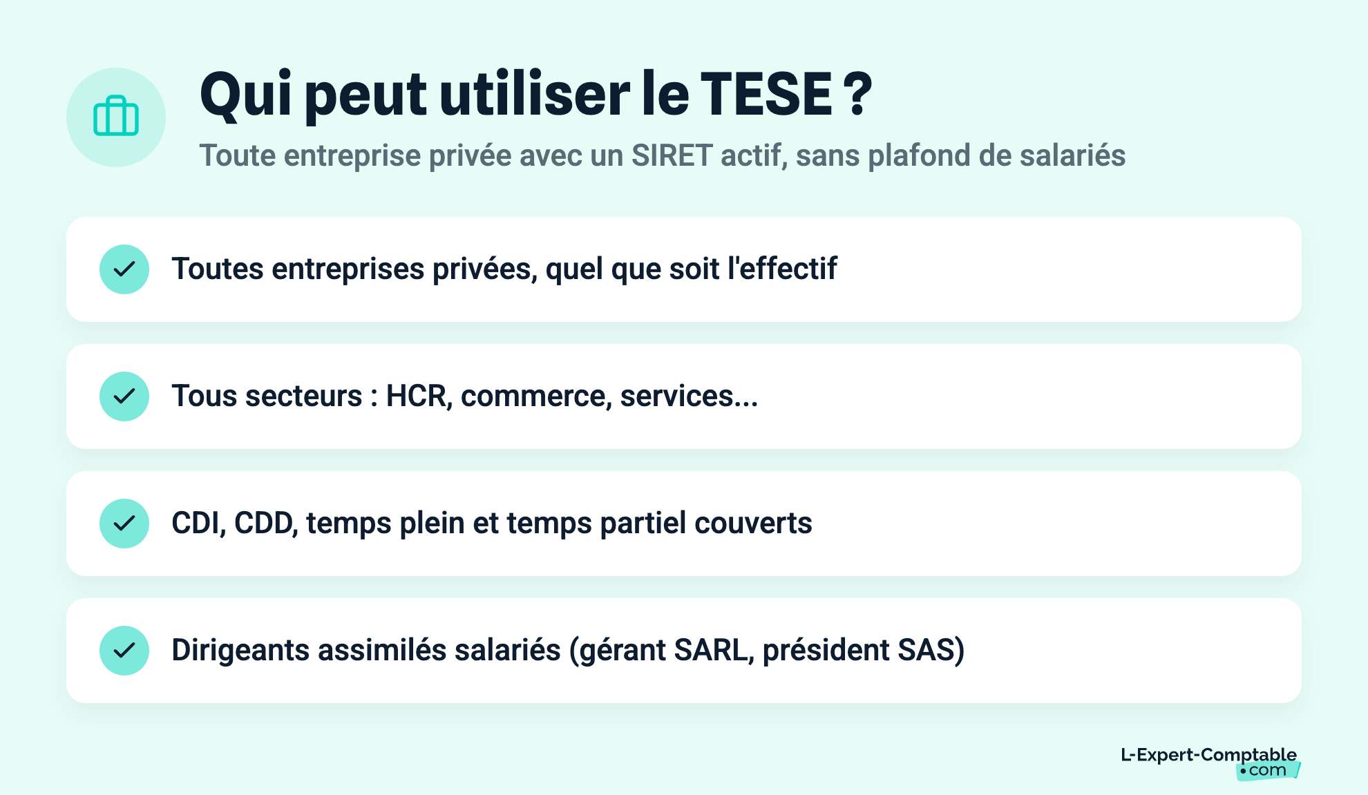 Qui peut utiliser le TESE ?