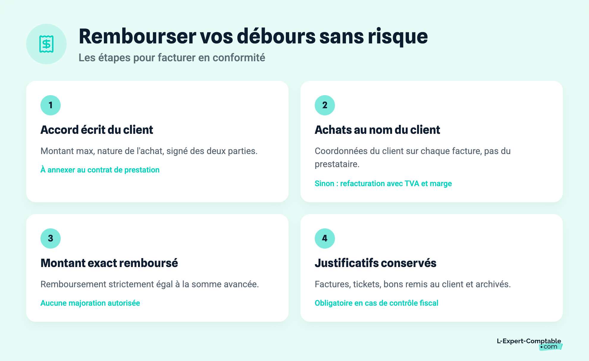 Rembourser vos débours sans risque