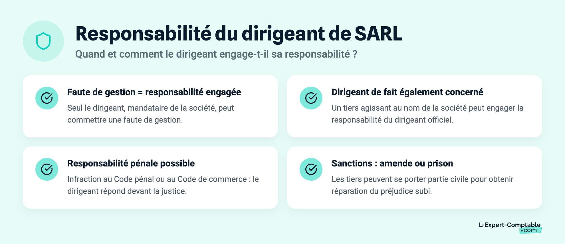 Responsabilité du dirigeant de SARL