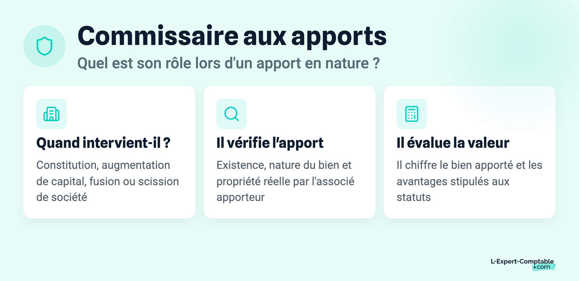 Rôle du commissaire aux apports