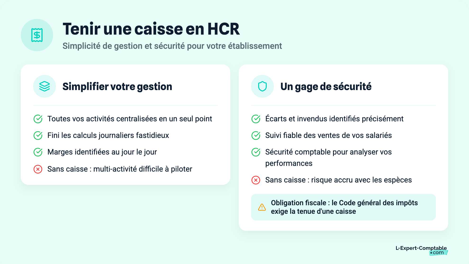 Tenir une caisse en HCR