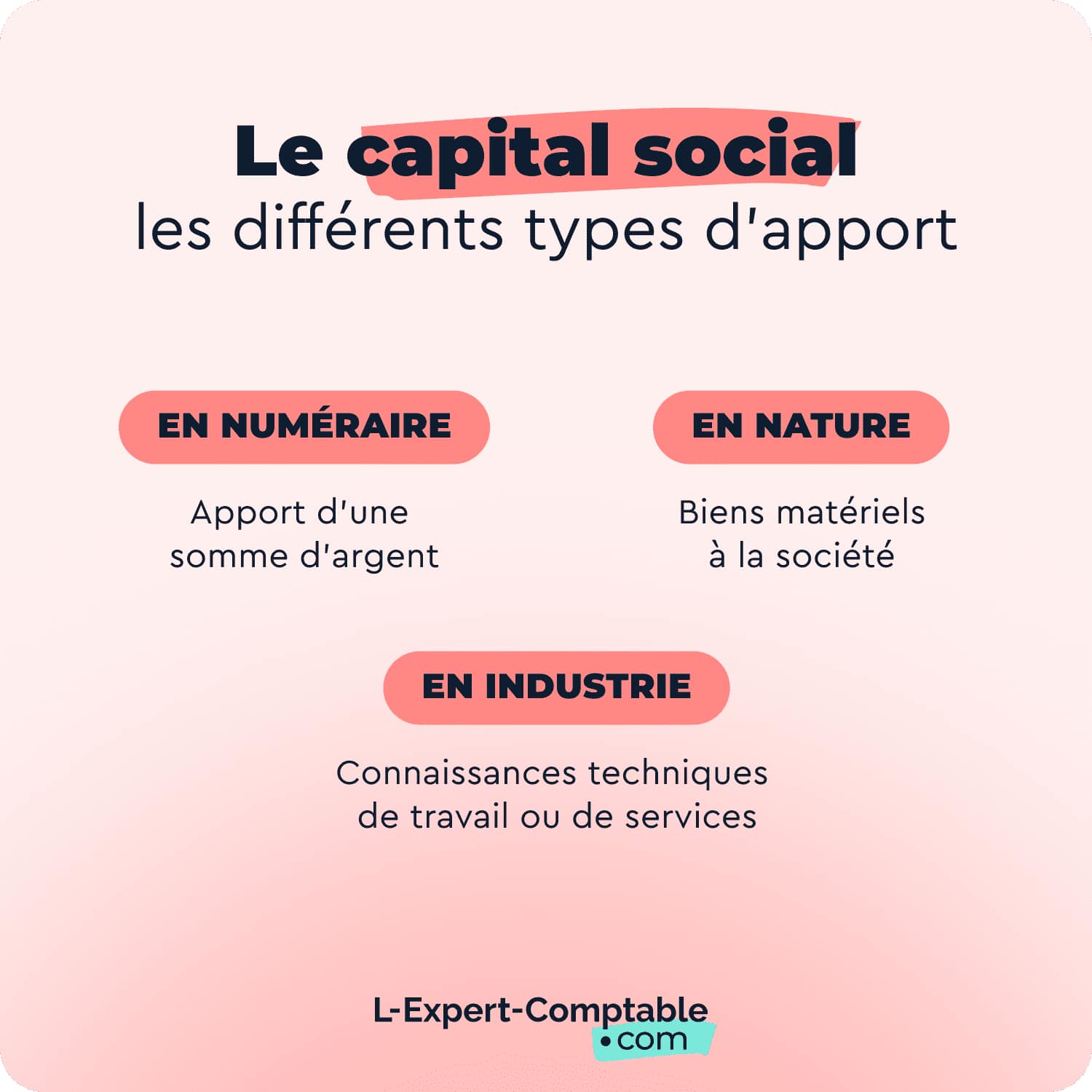les 3 types d'apports