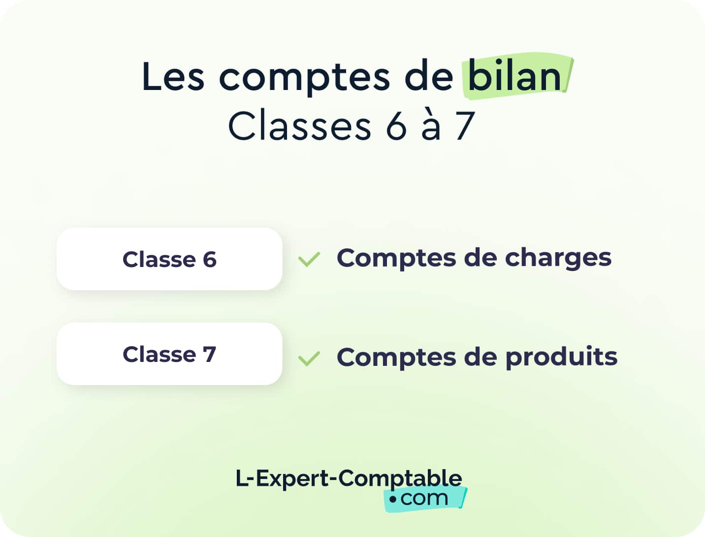 Les comptes de bilan, classes 6 à 7