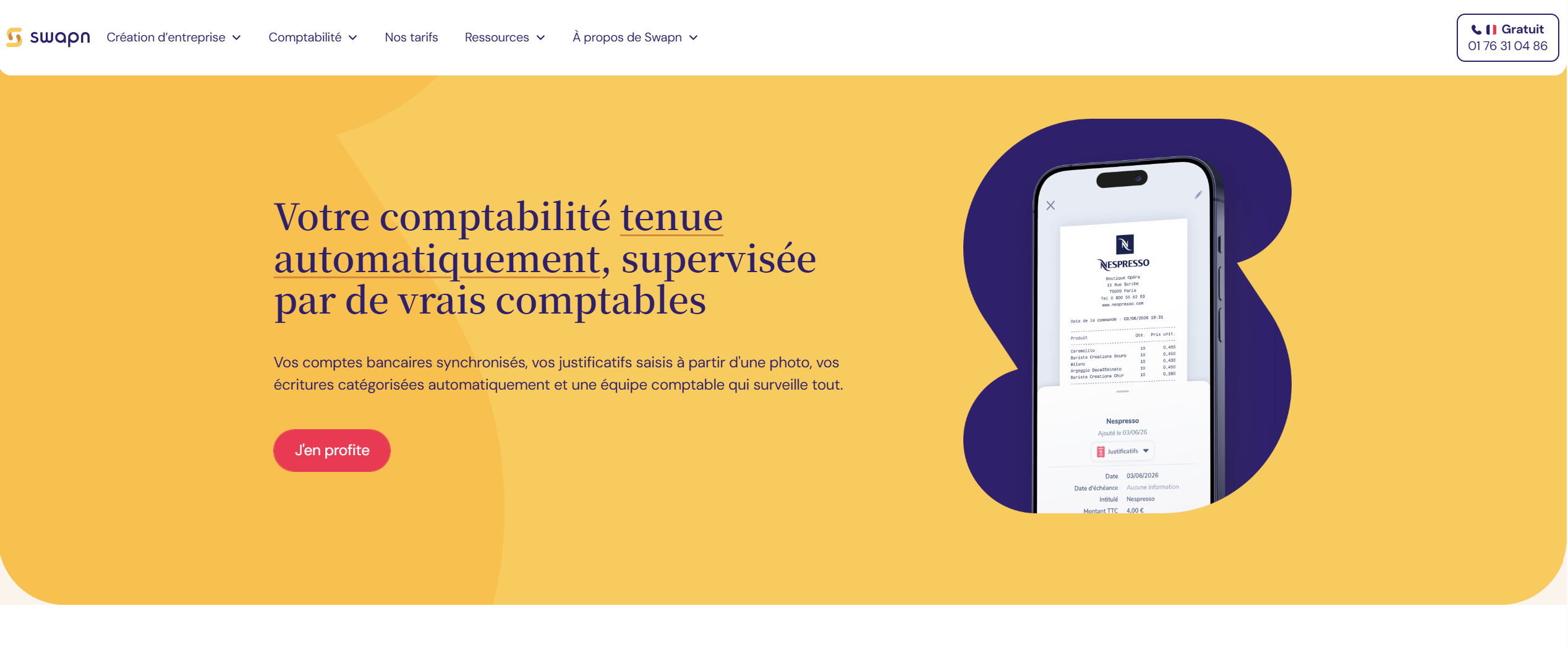 Page d'accueil Swapn