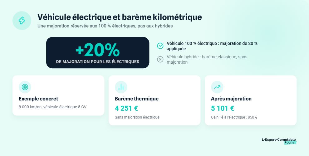 Véhicule électrique majoration sur barème kilométrique