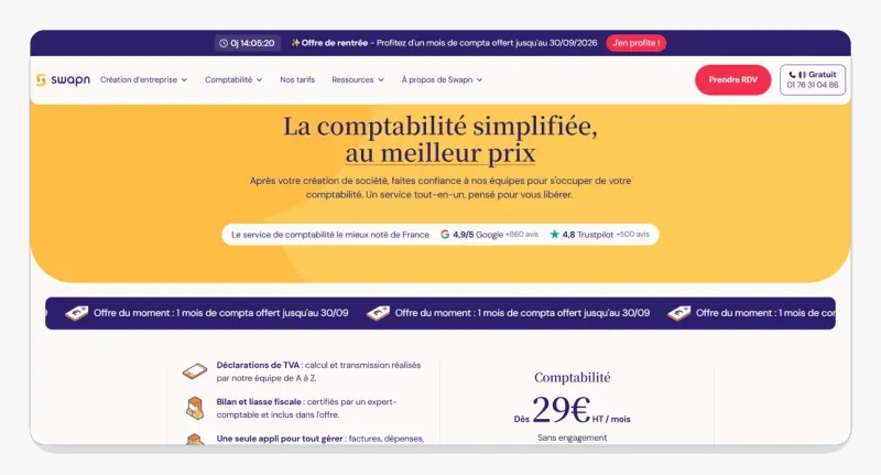 home page swapn compta