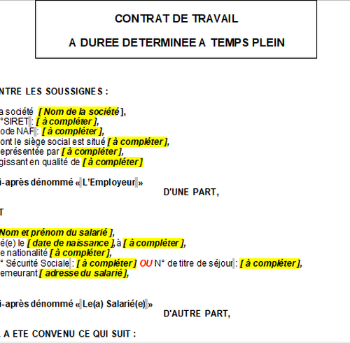 CDD pour commande exceptionnelle à l'exportation
